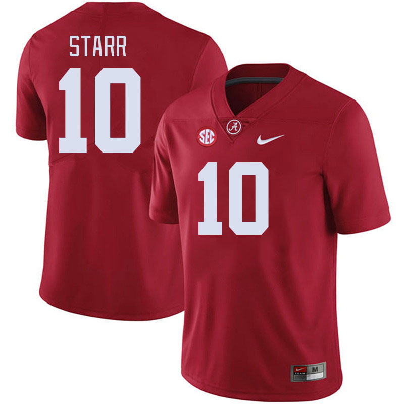 #10 Bart Starr Alabama Crimson Tide Jerseys Football Stitched-Crimson